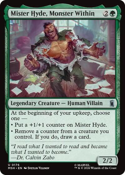 Mister Hyde Monster Within MSH #176 (Near Mint Uncommon) Magic: The Gathering: Marvel Super Heroes