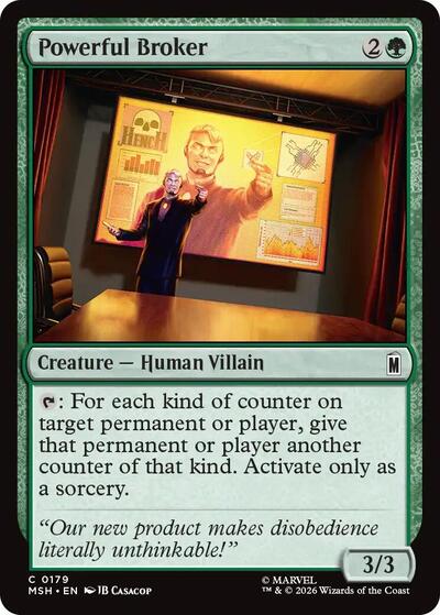 Powerful Broker Marvel Super Heroes MSH #179 (Common) Magic: The Gathering: