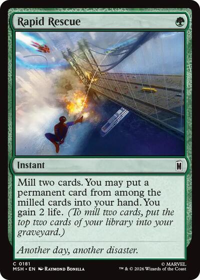 Rapid Rescue Marvel Super Heroes MSH #181 (Common) Magic: The Gathering: