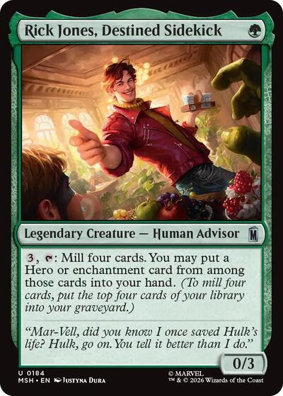 Rick Jones, Destined Sidekick Marvel Super Heroes MSH #184 (Uncommon) Magic: The Gathering: