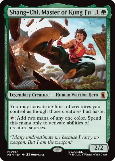 Shang Chi Master of Kung Fu MSH #187 (Near Mint Mythic Rare) Magic: The Gathering: Marvel Super Heroes
