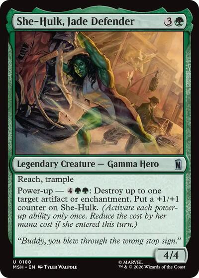 She-Hulk, Jade Defender MSH #188 (Near Mint Uncommon) Magic: The Gathering: Marvel Super Heroes