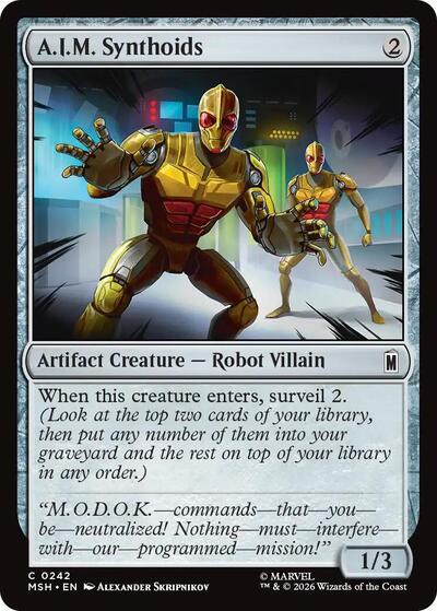 A.I.M. Synthoids Marvel Super Heroes MSH #242 (Common) Magic: The Gathering: