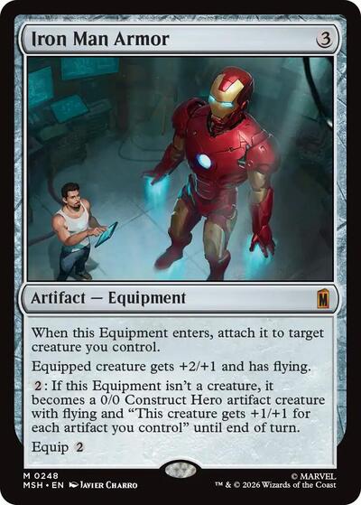 Iron Man Armor MSH #248 (Near Mint Mythic Rare) Magic: The Gathering: Marvel Super Heroes