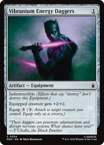Vibranium Energy Daggers Marvel Super Heroes MSH #254 (Common) Magic: The Gathering: