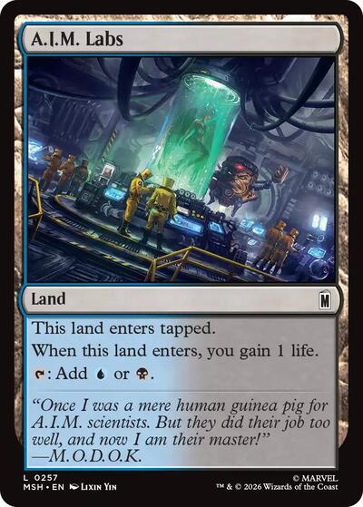 AIM Labs Foil MSH #257 (Near Mint Land) Magic: The Gathering: Marvel Super Heroes