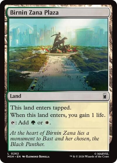 Birnin Zana Plaza Marvel Super Heroes MSH #262 (Land) Magic: The Gathering:
