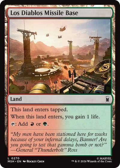 Los Diablos Missile Base Marvel Super Heroes MSH #270 (Land) Magic: The Gathering: