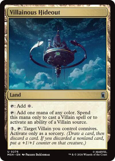 Villainous Hideout MSH #276 (Near Mint Uncommon) Magic: The Gathering: Marvel Super Heroes