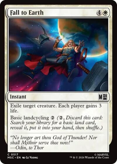 Fall to Earth MSC #517 (Near Mint Common) Magic: The Gathering: Commander: Marvel Super Heroes