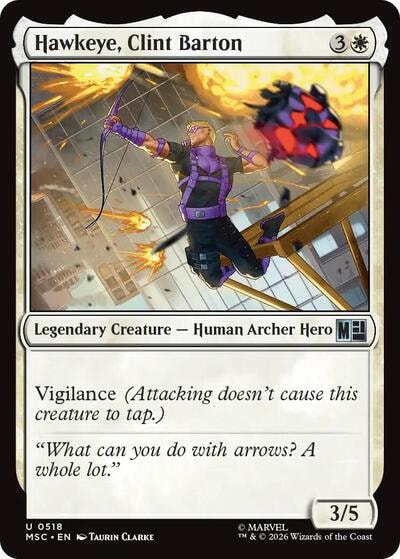 Hawkeye, Clint Barton (0518) MSC #518 (Near Mint Uncommon) Magic: The Gathering: Commander: Marvel Super Heroes