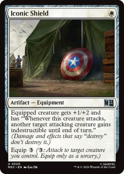 Iconic Shield MSC #520 (Near Mint Uncommon) Magic: The Gathering: Commander: Marvel Super Heroes