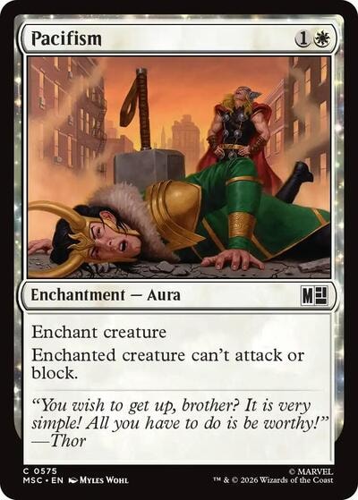 Pacifism MSC #575 (Near Mint Common) Magic: The Gathering: Commander: Marvel Super Heroes