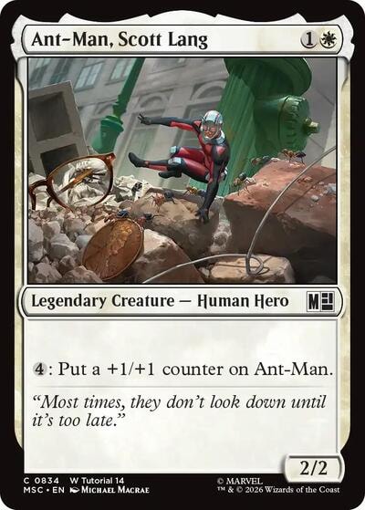 Ant-Man, Scott Lang (0834) MSC #834 (Near Mint Common) Magic: The Gathering: Commander: Marvel Super Heroes