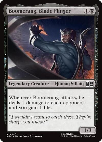 Boomerang, Blade Flinger MSC #534 (Near Mint Common) Magic: The Gathering: Commander: Marvel Super Heroes