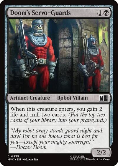 Doom's Servo-Guards MSC #535 (Near Mint Common) Magic: The Gathering: Commander: Marvel Super Heroes