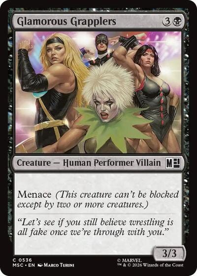 Glamorous Grapplers MSC #536 (Near Mint Common) Magic: The Gathering: Commander: Marvel Super Heroes
