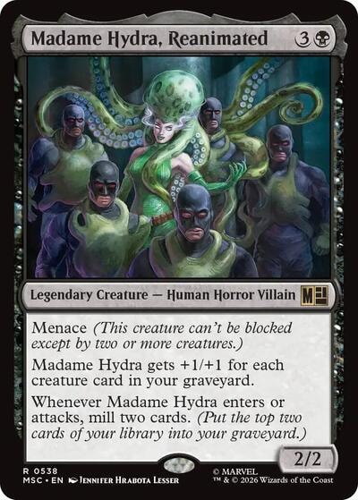 Madame Hydra, Reanimated MSC #538 (Near Mint Rare) Magic: The Gathering: Commander: Marvel Super Heroes