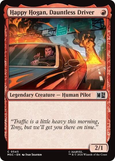 Happy Hogan, Dauntless Driver (0545) MSC #545 (Near Mint Common) Magic: The Gathering: Commander: Marvel Super Heroes
