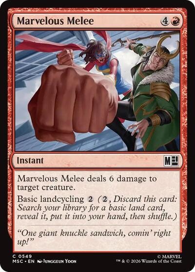 Marvelous Melee MSC #549 (Near Mint Common) Magic: The Gathering: Commander: Marvel Super Heroes