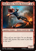 Black Widow, Natasha Romanoff (0846) MSC #846 (Near Mint Common) Magic: The Gathering: Commander: Marvel Super Heroes