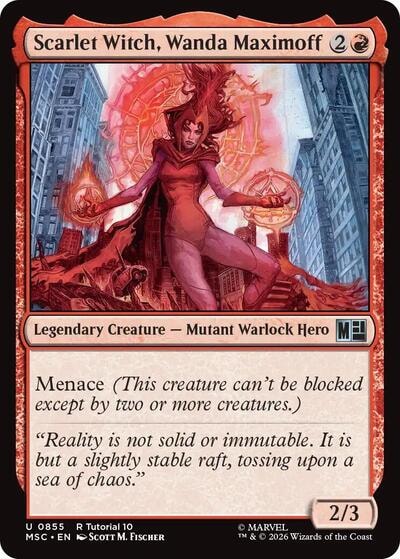 Scarlet Witch, Wanda Maximoff (0855) MSC #855 (Near Mint Uncommon) Magic: The Gathering: Commander: Marvel Super Heroes