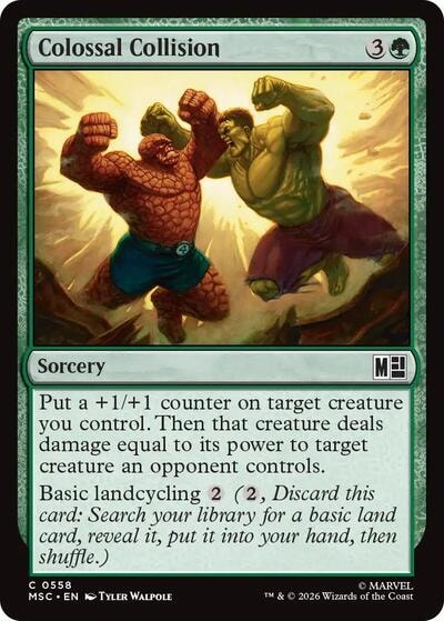Colossal Collision MSC #558 (Near Mint Common) Magic: The Gathering: Commander: Marvel Super Heroes