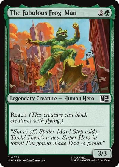 The Fabulous Frog-Man MSC #559 (Near Mint Common) Magic: The Gathering: Commander: Marvel Super Heroes