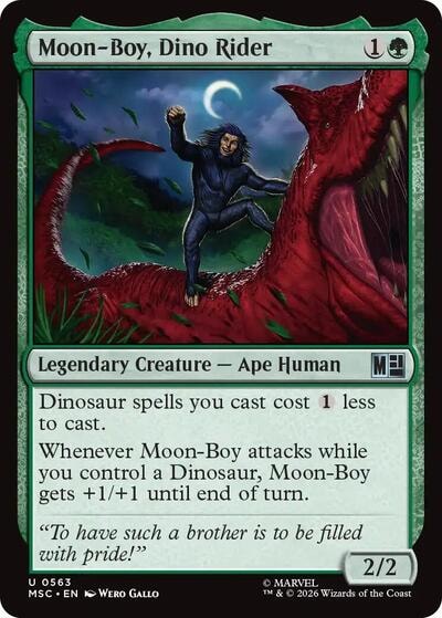Moon-Boy, Dino Rider MSC #563 (Near Mint Uncommon) Magic: The Gathering: Commander: Marvel Super Heroes