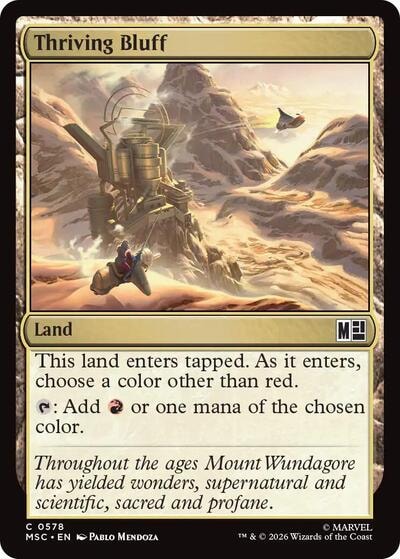 Thriving Bluff MSC #578 (Near Mint Common) Magic: The Gathering: Commander: Marvel Super Heroes