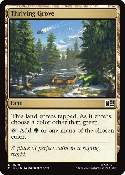 Thriving Grove MSC #579 (Near Mint Common) Magic: The Gathering: Commander: Marvel Super Heroes