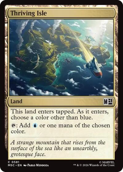 Thriving Isle MSC #581 (Near Mint Common) Magic: The Gathering: Commander: Marvel Super Heroes