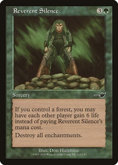 Reverent Silence NMS #111 (Heavily Played Common) Magic: The Gathering: Nemesis