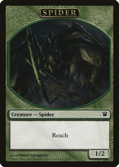Spider Token ISD #11 (Lightly Played T) Magic: The Gathering: Innistrad