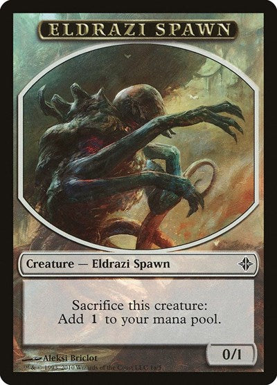 Eldrazi Spawn Token 1a ROE #1a (Moderately Played T) Magic: The Gathering: Rise of the Eldrazi