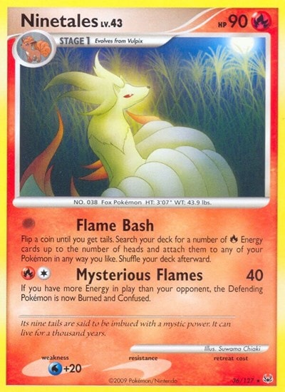 Ninetales PL #36/127 (Lightly Played Rare) Pokemon: Platinum