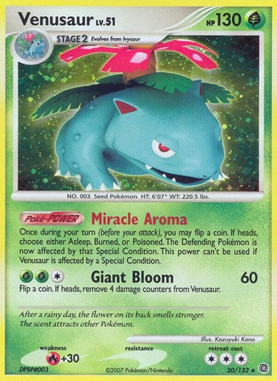 Venusaur Holofoil SW #20/132 (Damaged Holo Rare) Pokemon: Secret Wonders