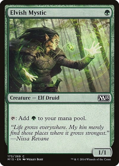 Elvish Mystic M15 #173 (Near Mint Common) Magic: The Gathering: Magic 2015 (M15)