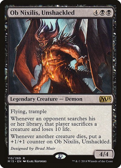 Ob Nixilis Unshackled M15 #110 (Lightly Played Rare) Magic: The Gathering: Magic 2015 (M15)