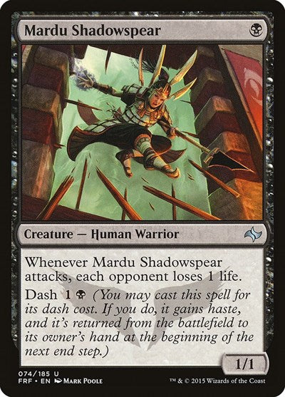 Mardu Shadowspear Foil FRF #74 (Moderately Played Uncommon) Magic: The Gathering: Fate Reforged