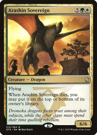 Arashin Sovereign Dragons of Tarkir DTK #212 (Rare) Magic: The Gathering: