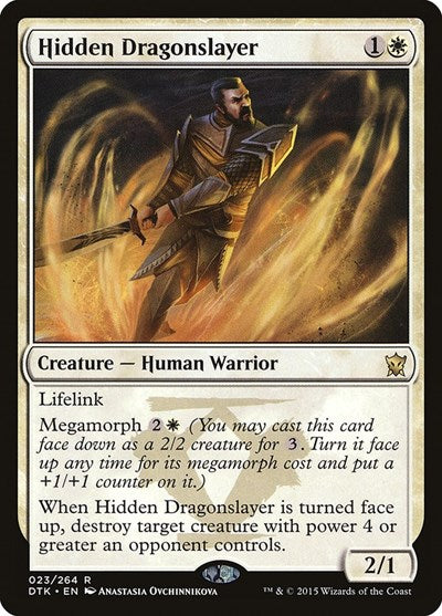 Hidden Dragonslayer DTK #23 (Near Mint Rare) Magic: The Gathering: Dragons of Tarkir