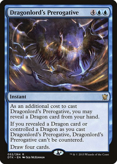 Dragonlords Prerogative DTK #52 (Lightly Played Rare) Magic: The Gathering: Dragons of Tarkir