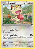 Meowth Reverse Holofoil ROS #67/108 (Lightly Played Common) Pokemon: XY - Roaring Skies